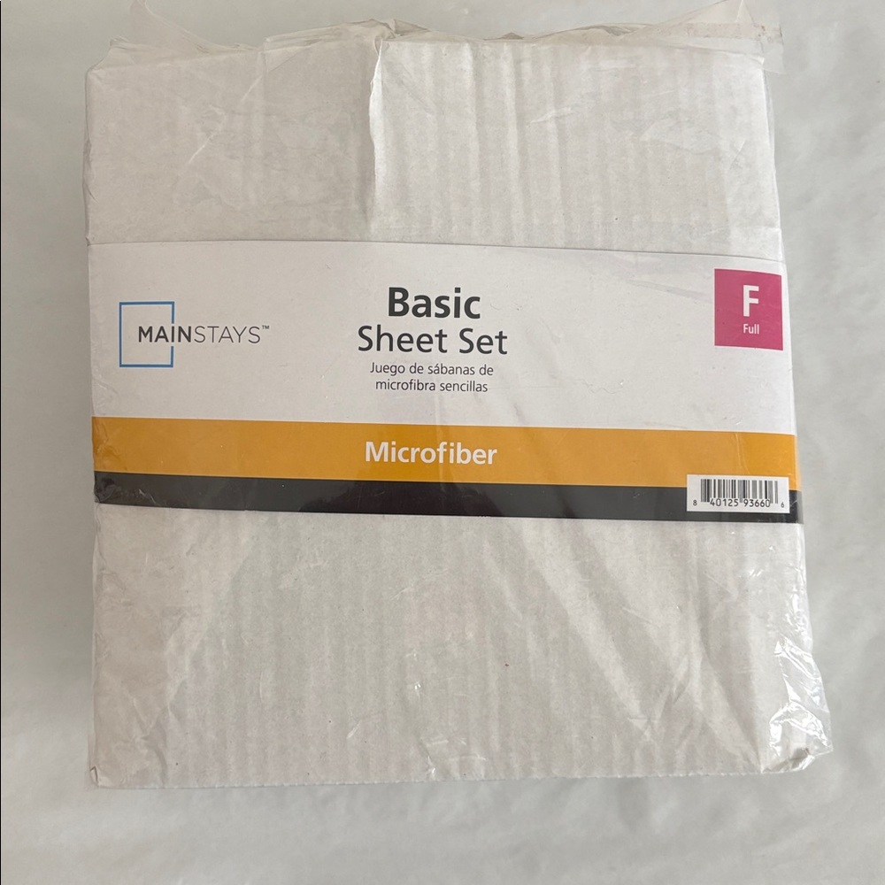 Mainstays Basic White Microfiber Arctic white Sheets 3pc Set missing 1 case